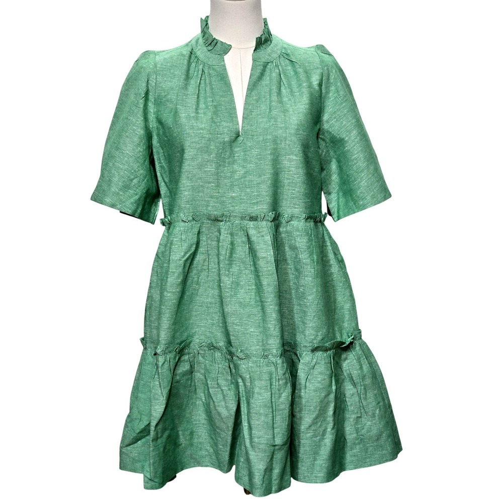 Tuckernuck Emerald Ruffle Mini Dress